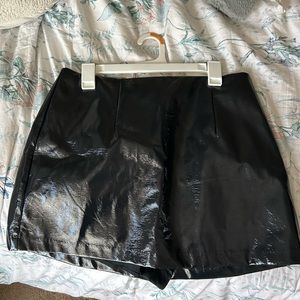 Abercrombie & Fitch Vegan Leather Mini Skirt